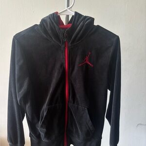 Jordan Kids Black Jacket with Red Logo